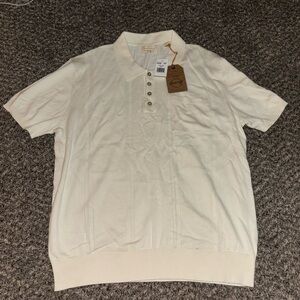 Original Weatherproof Vintage Men's Cream Polo Shirt Size XXL